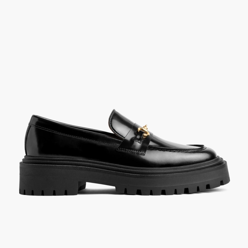 Black Full-Grain leather Loafers - Goodyear varrott talpszerkezet és orr-részlet