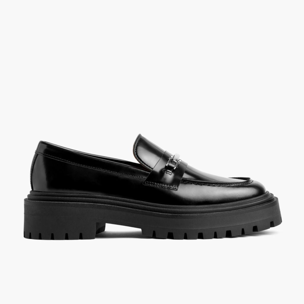 Black Full-Grain leather Loafers - Goodyear varrott talpszerkezet és orr-részlet