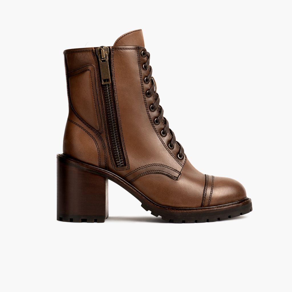 Rebel Amber Wheat Bőrbakancsok Női in Classic Full-Grain Leather - Oldalnézet | Online vásárlás
