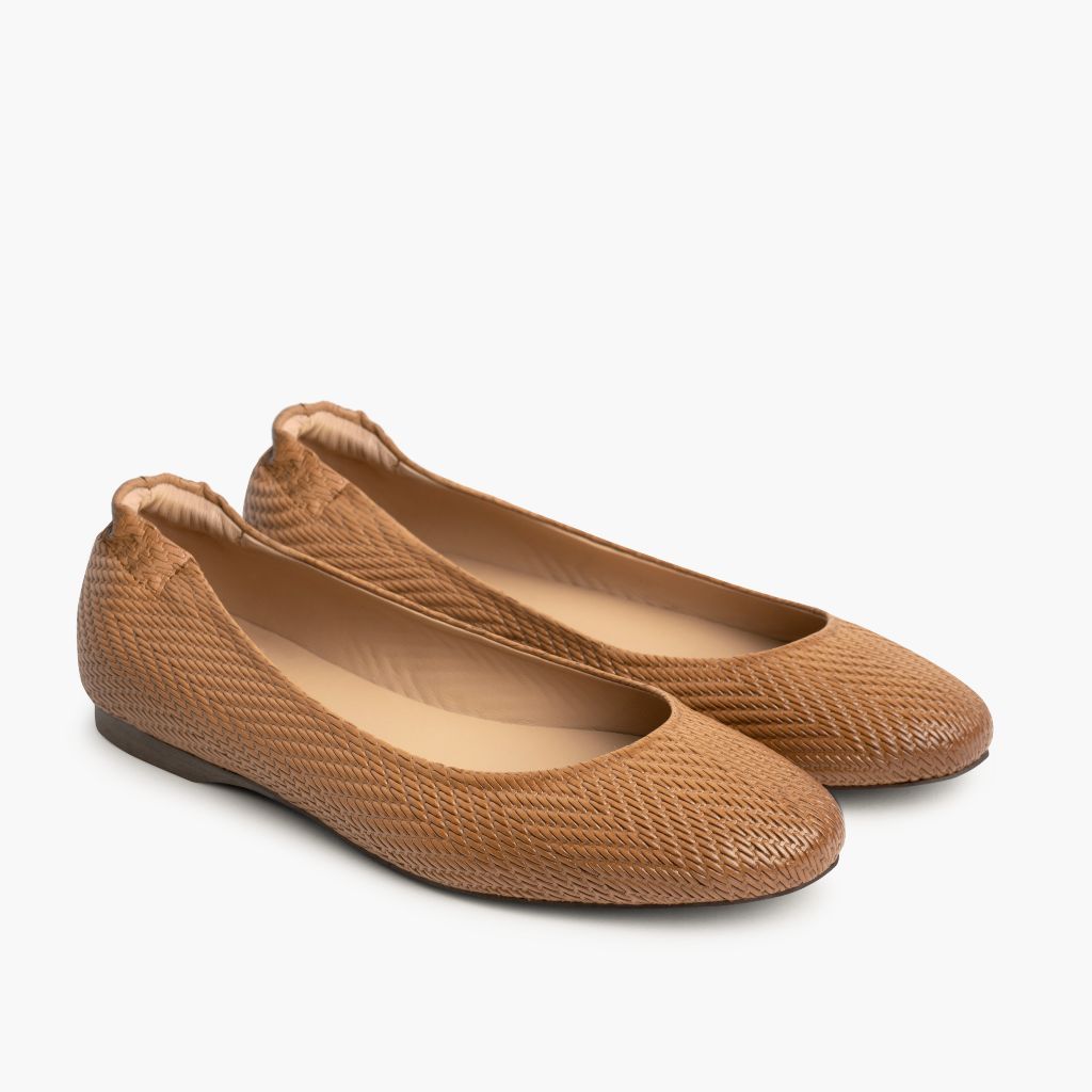 Scrunch Világosbarna Embossed Bőrbakancsok Női in Tan Full-Grain Leather - Oldalnézet | Online vásárlás