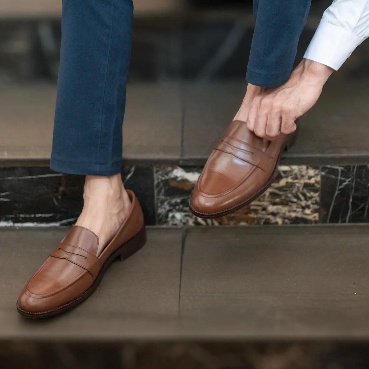 Orlaven Baxton Barna Bőr mokaszin Férfi footwear image 10