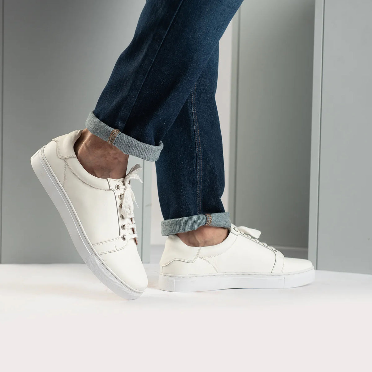 Orlaven Carter Runn White Bőr sneakerek Férfi footwear image 10
