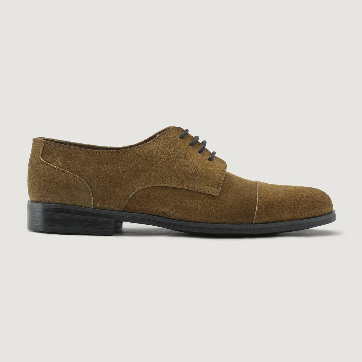 Brown Goatskin Suede Leather Shoes - Goodyear varrott talpszerkezet és orr-részlet