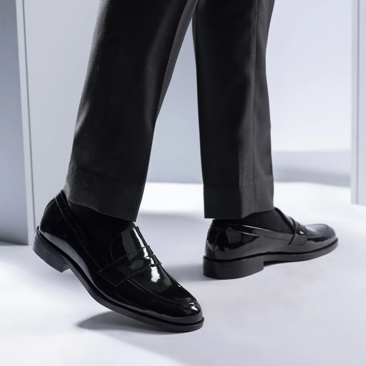 Orlaven Baxton Fekete Patent Bőr mokaszin Férfi footwear image 9