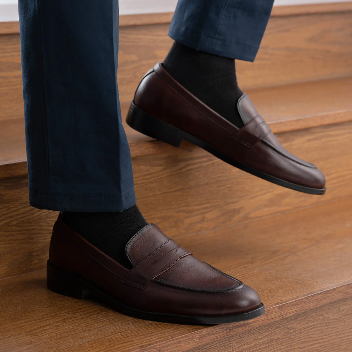 Orlaven Baxton Burnished Barna Bőr mokaszin Férfi footwear image 9