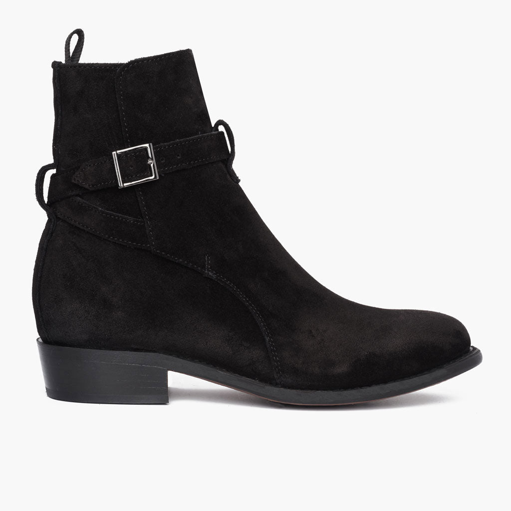 Black Full-Grain leather Boots - Goodyear varrott talpszerkezet és orr-részlet
