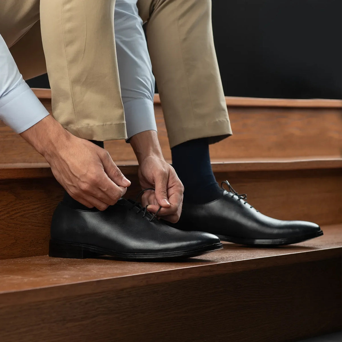 Orlaven Director Wholecut Fekete Bőrcipők Férfi footwear image 10
