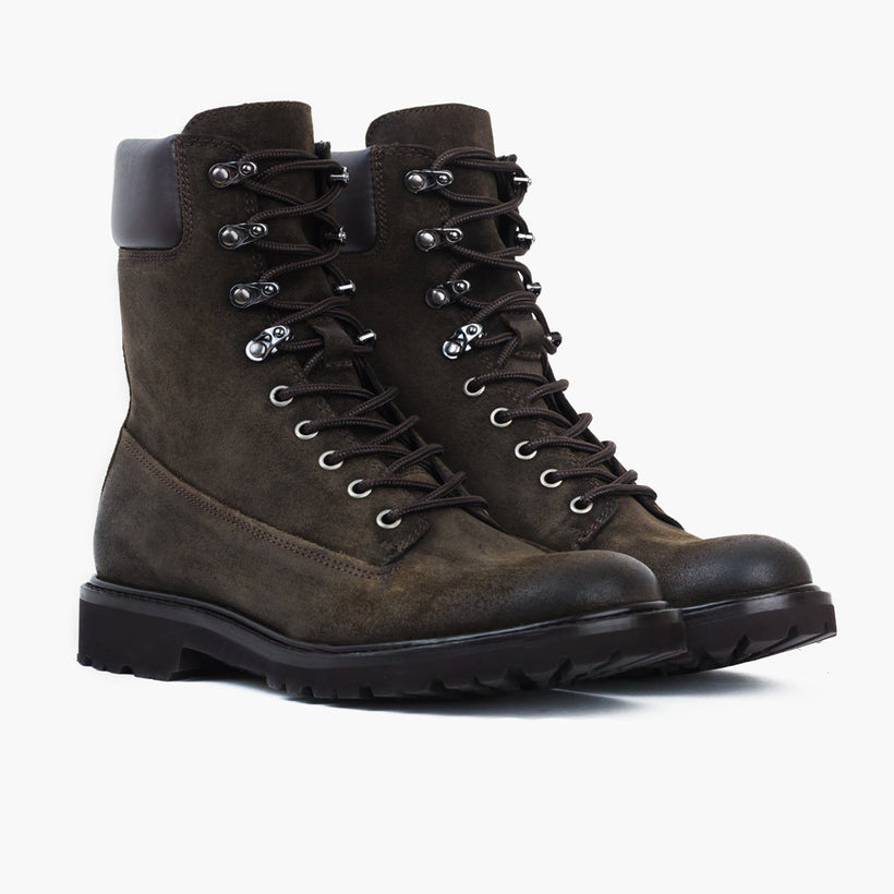 Explorer Dark Olive Suede Bőrbakancsok Férfi