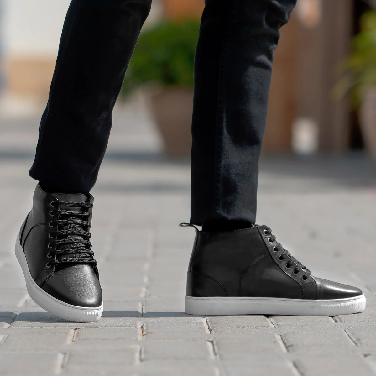 Orlaven Marty High Top Fekete Bőr sneakerek Férfi footwear image 9