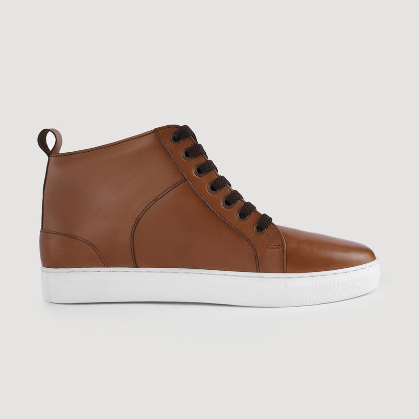 Marty High Top Világosbarna Bőr sneakerek Férfi