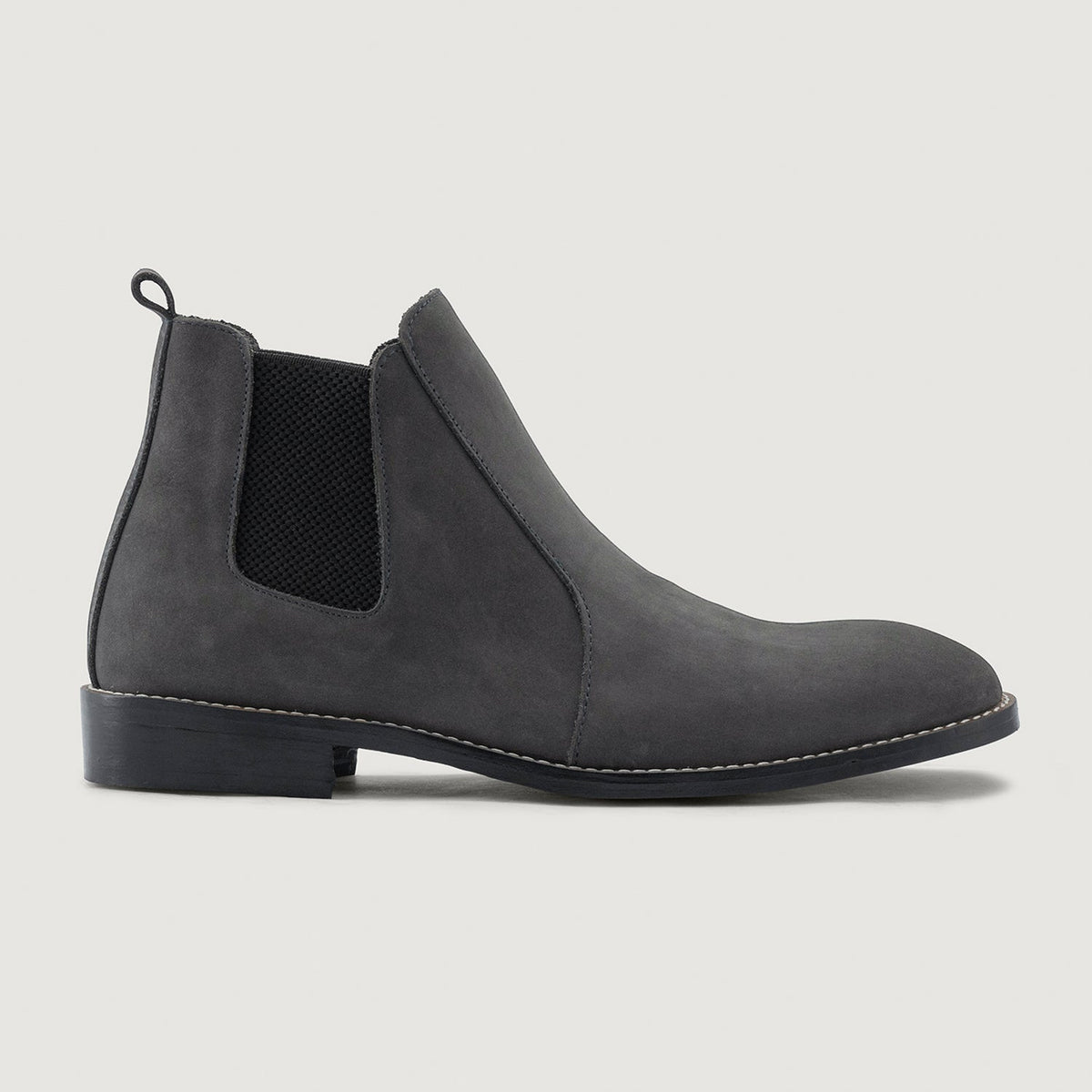 Grey Full-Grain leather Boots - Goodyear varrott talpszerkezet és orr-részlet