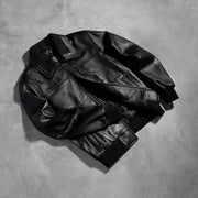 
Air Rolf Fekete Bőr Bomber Dzseki Férfi - Natural Daylight Drape