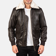 
Airin G-1 Barna Bőr Bomber Dzseki Férfi in Brown Sheepskin Leather - Elölnézet & testre szabott sziluett | Online vásárlás
