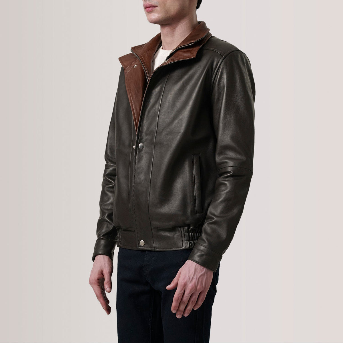 
Alfred Bőr Bomber Dzseki Férfi – alternate product view 3