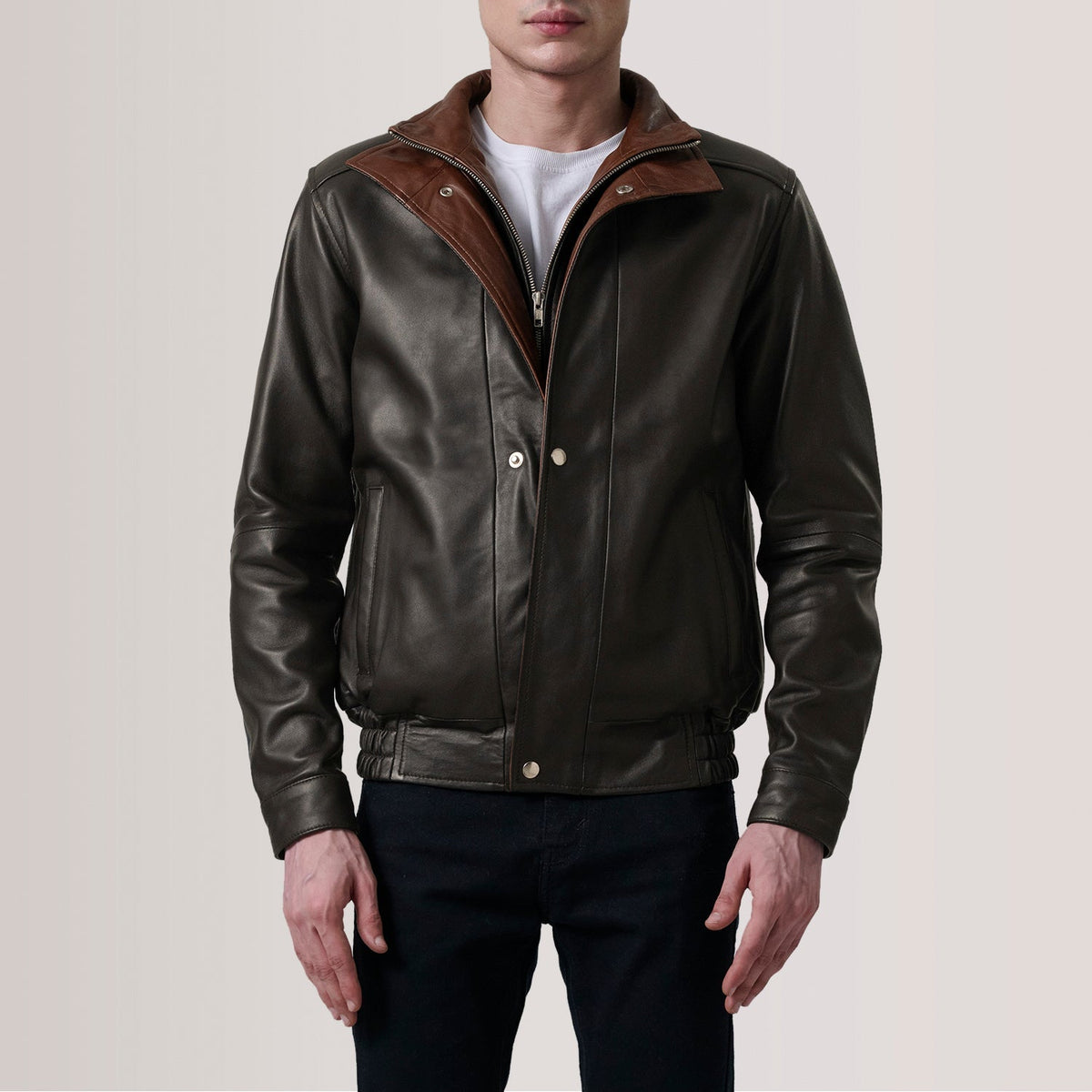 
Alfred Bőr Bomber Dzseki Férfi – alternate product view 4