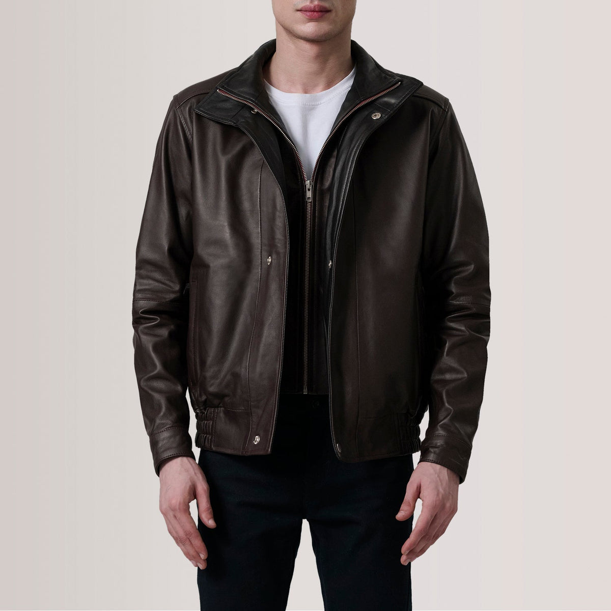 
Alfred Bőr Bomber Dzseki Férfi – alternate product view 1