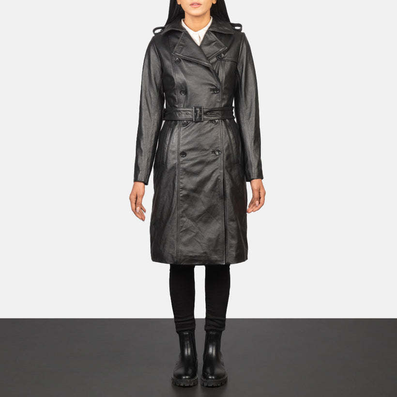 Alice Fekete Double-Breasted Leather Coat női