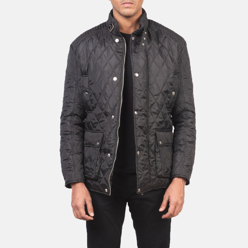 Barry Quilted Fekete Windbreaker Bőrdzseki férfi
