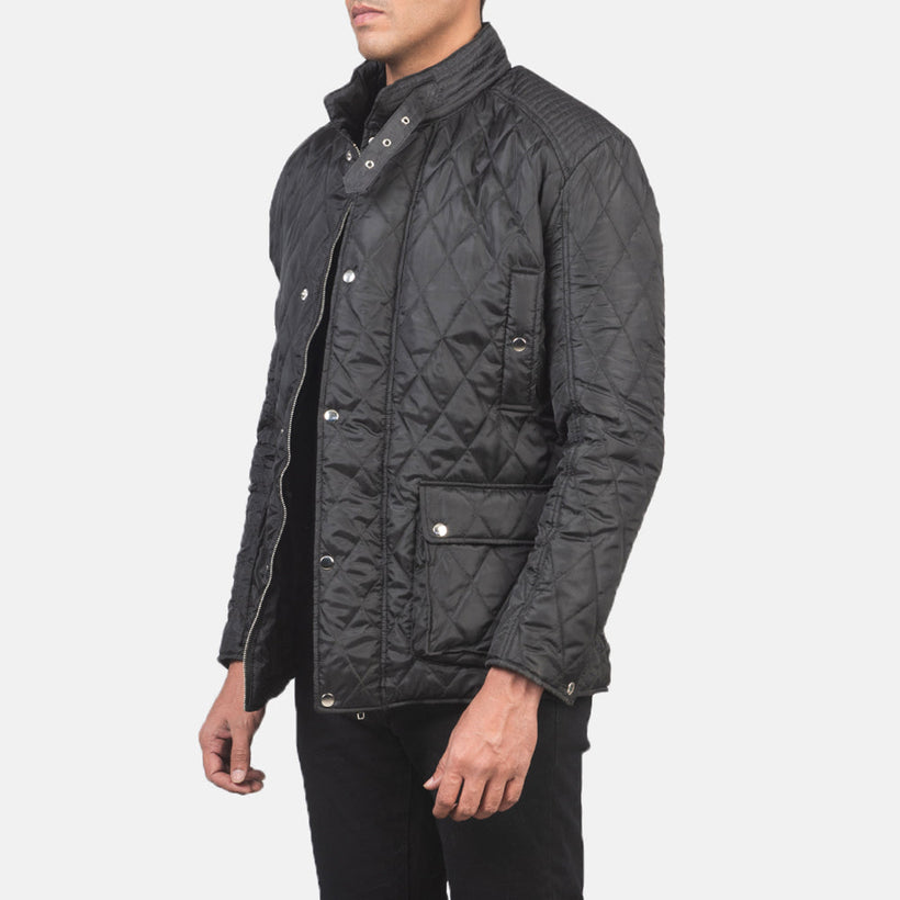 Barry Quilted Fekete Windbreaker Bőrdzseki férfi