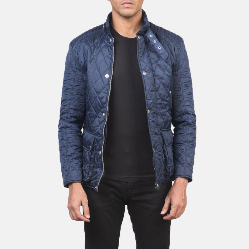 Barry Quilted Blue Windbreaker Bőrdzseki férfi