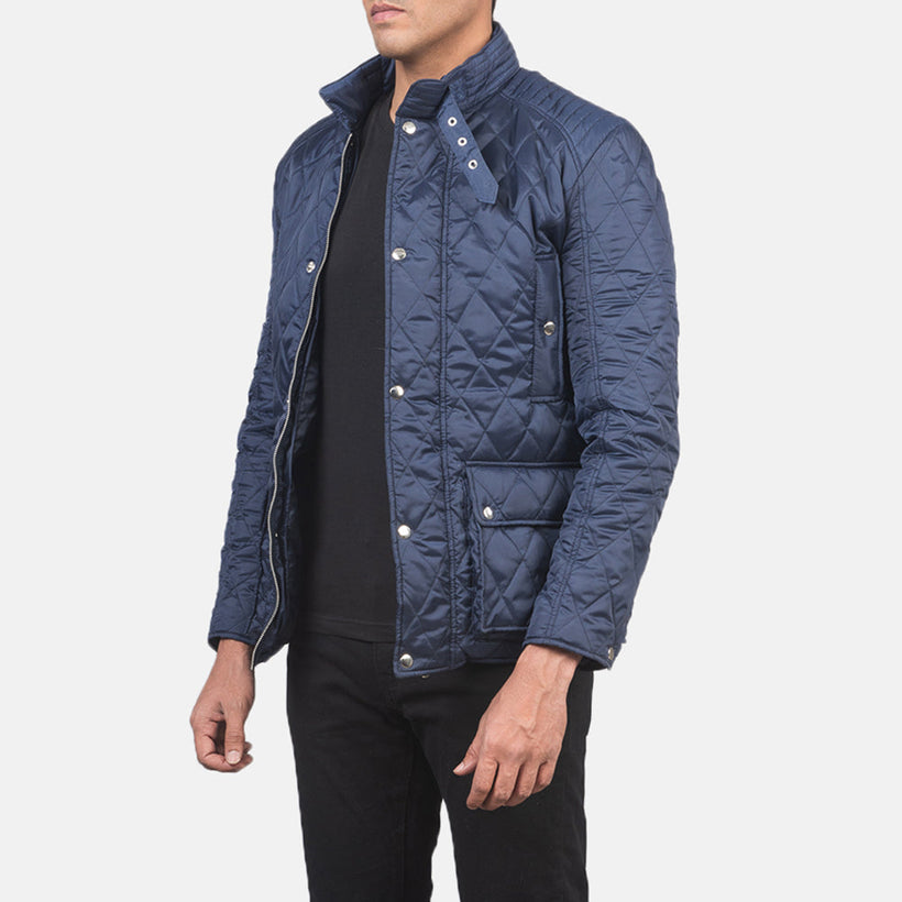 Barry Quilted Blue Windbreaker Bőrdzseki férfi