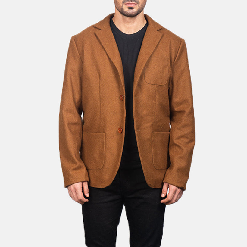 Borges Khaki Wool Blazer férfi