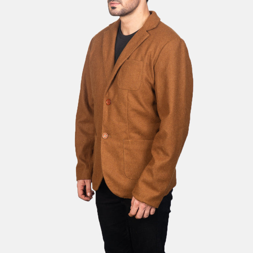 Borges Khaki Wool Blazer férfi