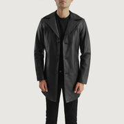 
Brawnton Fekete Bőrkabát Férfi in Black Cowhide Leather - Elölnézet & testre szabott sziluett | Online vásárlás