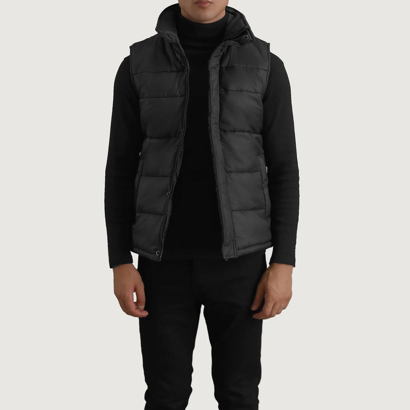 Bryan Fekete Puffer Vest férfi