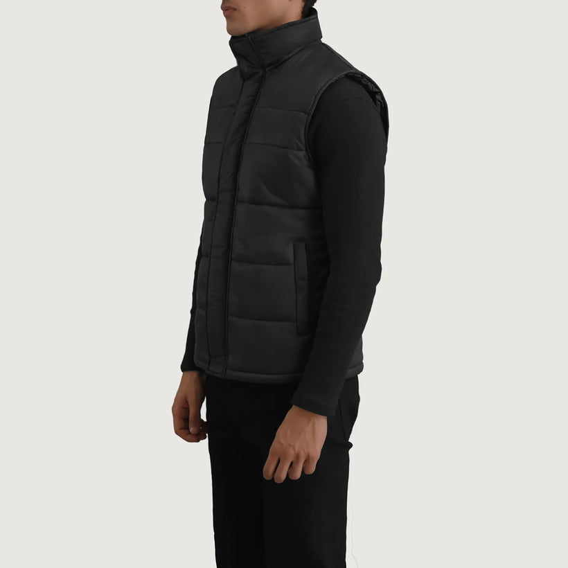 Bryan Fekete Puffer Vest férfi