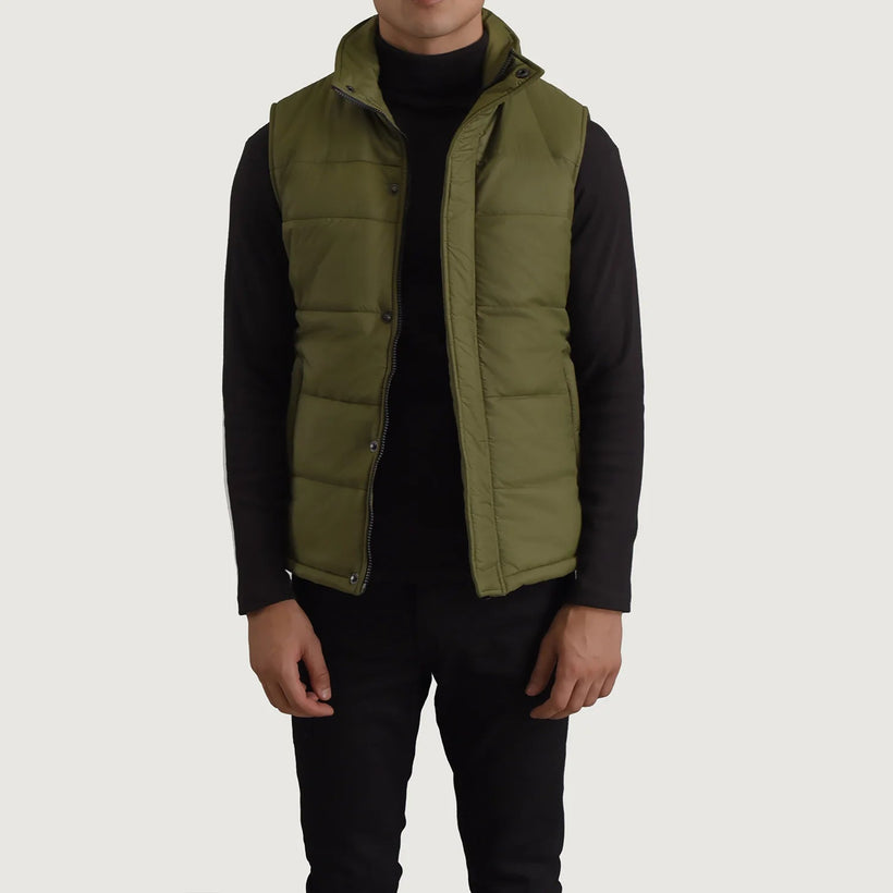 Bryan Green Puffer Vest férfi