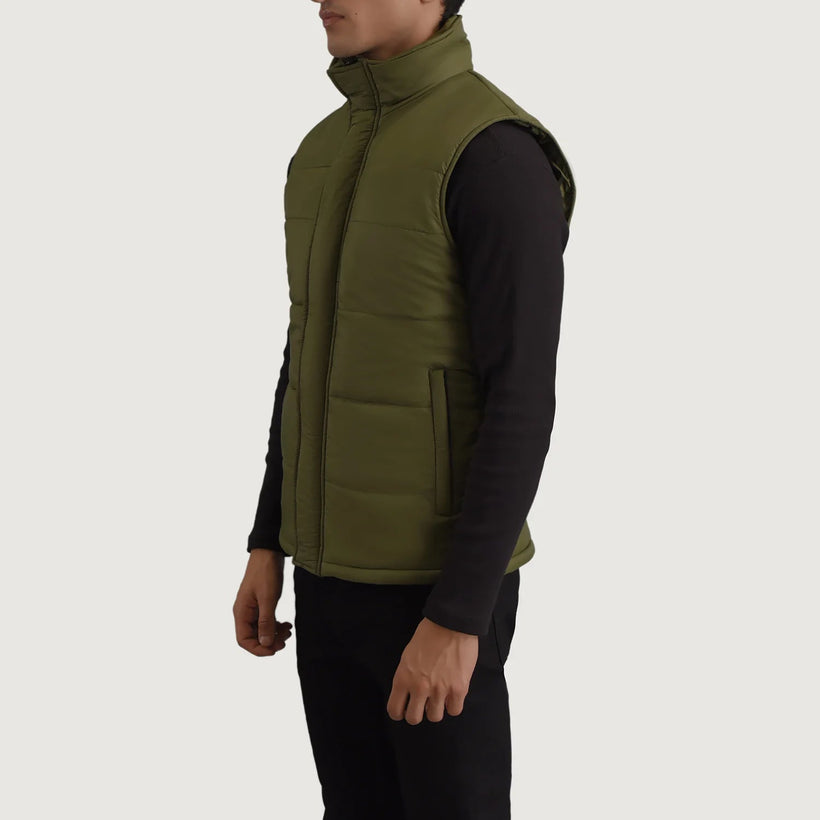 Bryan Green Puffer Vest férfi