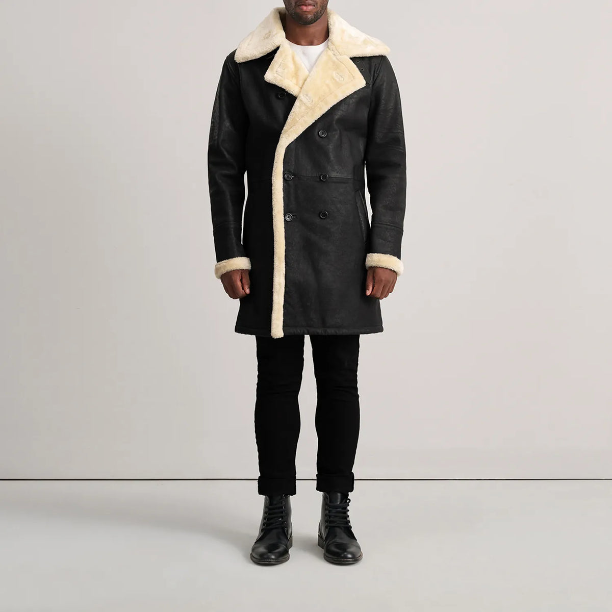 
Charles Bőrkabát Barna Shearling Bőrkabát Férfi – alternate product view 3