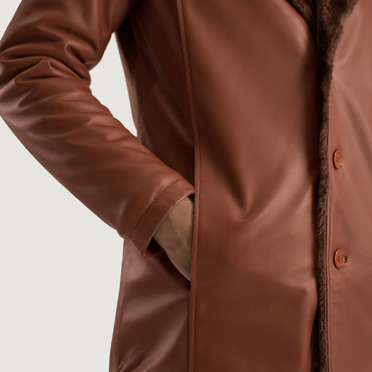 
Belső bélés nézet Showing Faux Fur Lined (Torso) & Két funkcionális belső zseb