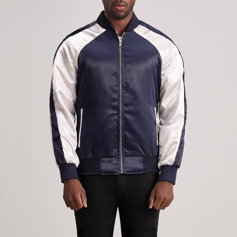 Clarke Blue Varsity Bőrdzseki férfi