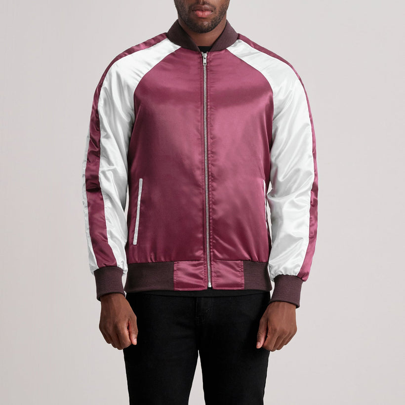 Clarke Maroon Varsity Bőrdzseki férfi