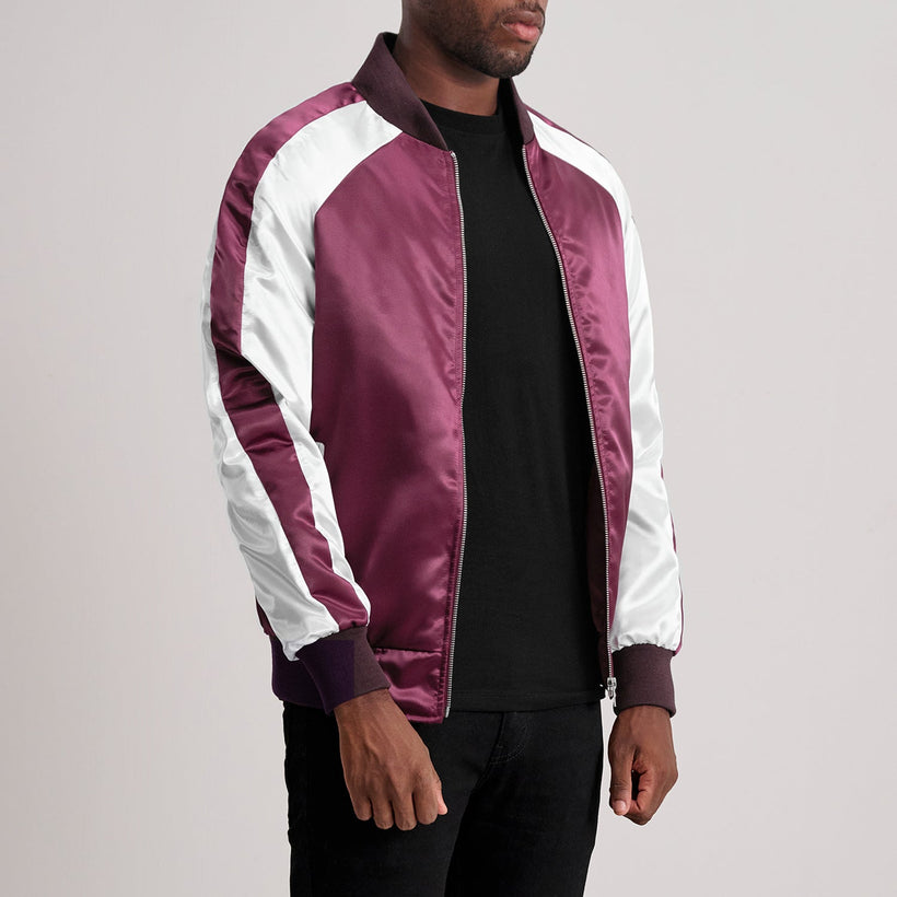 Clarke Maroon Varsity Bőrdzseki férfi