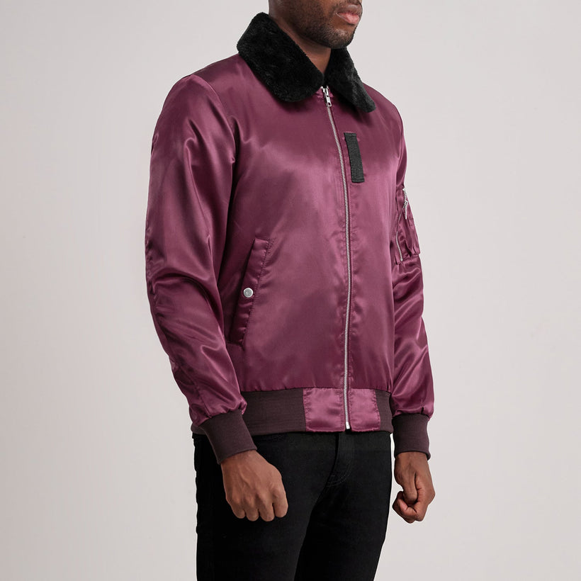 Clyde B-15 Maroon Bőr bomber dzseki férfi