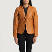 
Cora Steppelt Barna Bőrblézer Női in Brown Sheepskin Leather - Elölnézet & testre szabott sziluett | Online vásárlás
