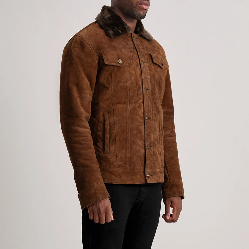 Dallis Barna Suede Shearling Trucker Bőrdzseki Férfi