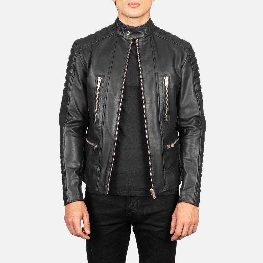
Damian Grey Suede Biker Jacket in Grey Sheepskin Suede - Elölnézet & testre szabott sziluett | Online vásárlás