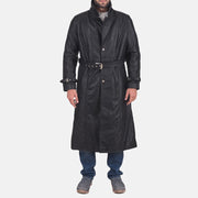 
Daniel Fekete Bőr Viharkabát Férfi in Black Cowhide Leather - Elölnézet & testre szabott sziluett | Online vásárlás