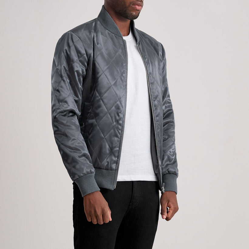 Danson Steppelt Grey Varsity Bőrdzseki Férfi