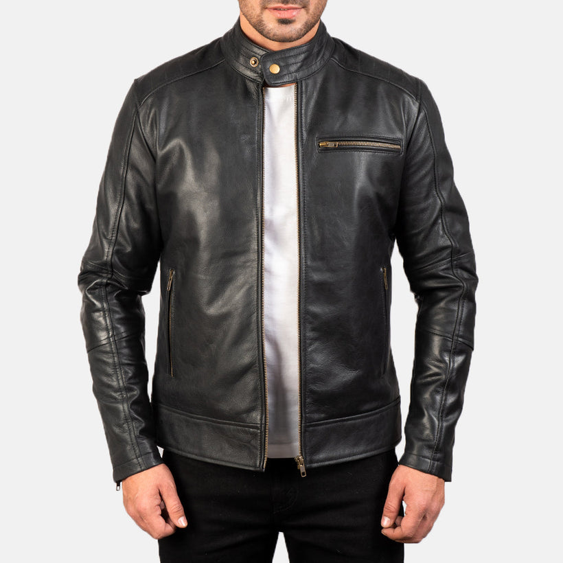 Dean Fekete Motoros bőrdzseki férfi