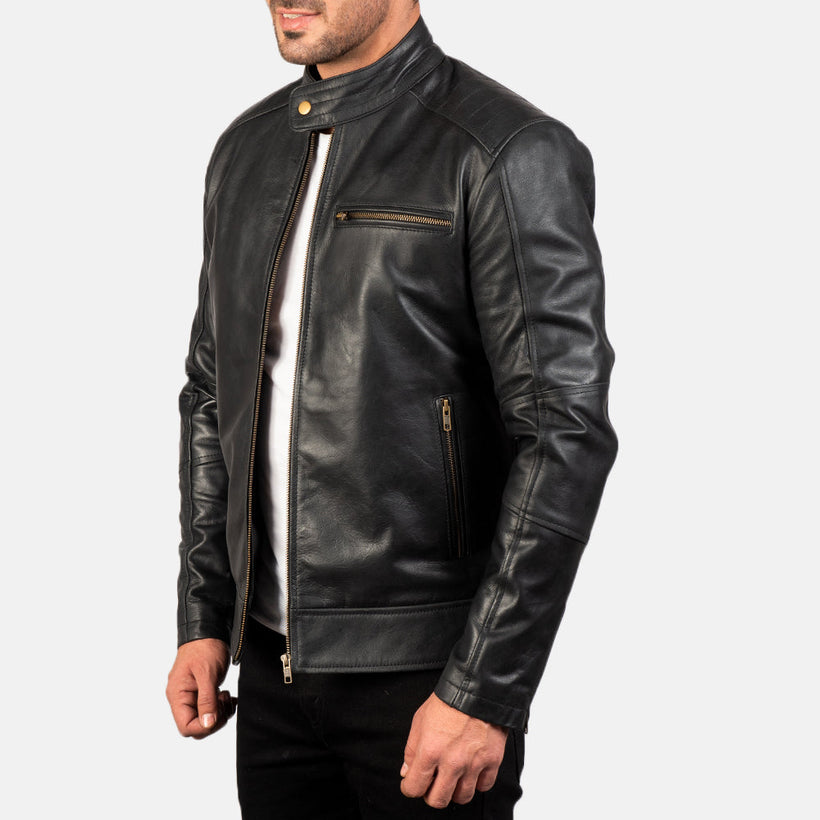Dean Fekete Motoros bőrdzseki férfi