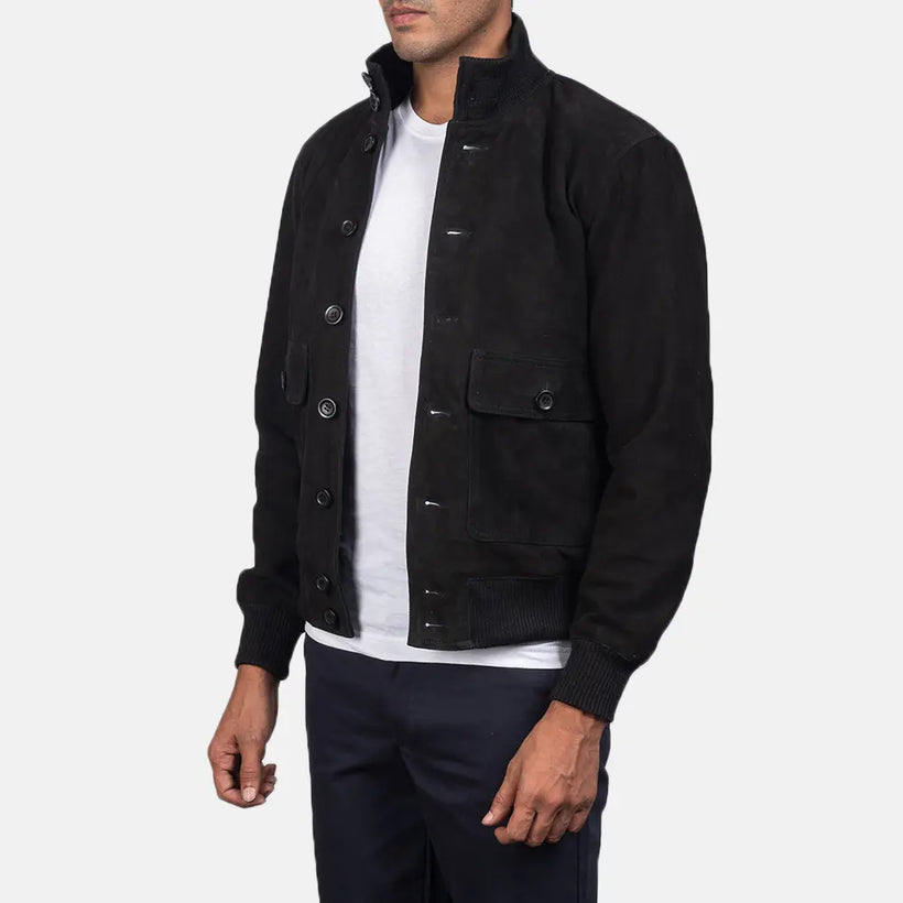 Eaton Bőr bomber dzseki férfi