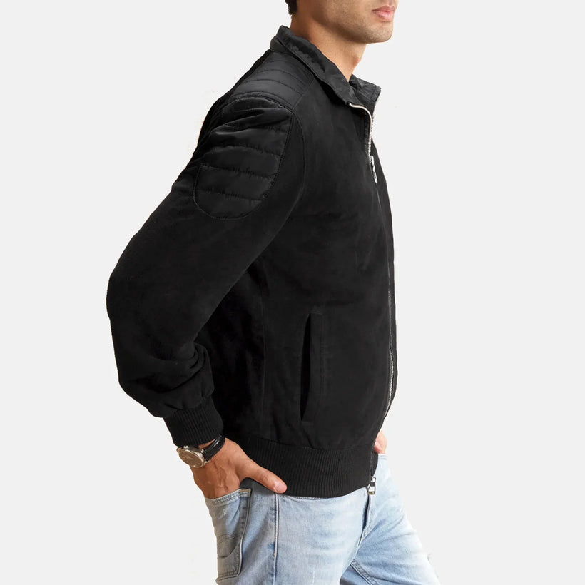 Ethan Hybrid Suede Bőr Bomber Dzseki Férfi
