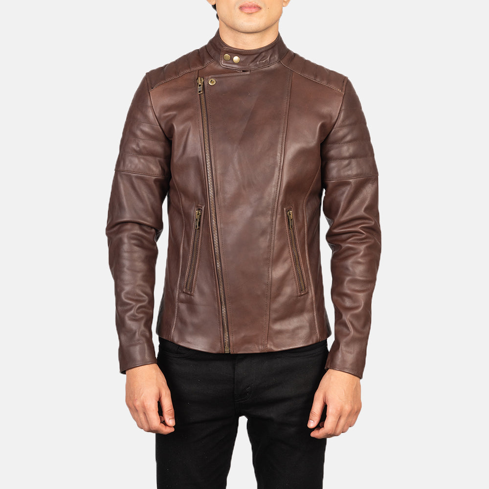 
Faisor Mocha Bőr Motoros Dzseki Férfi – alternate product view 5