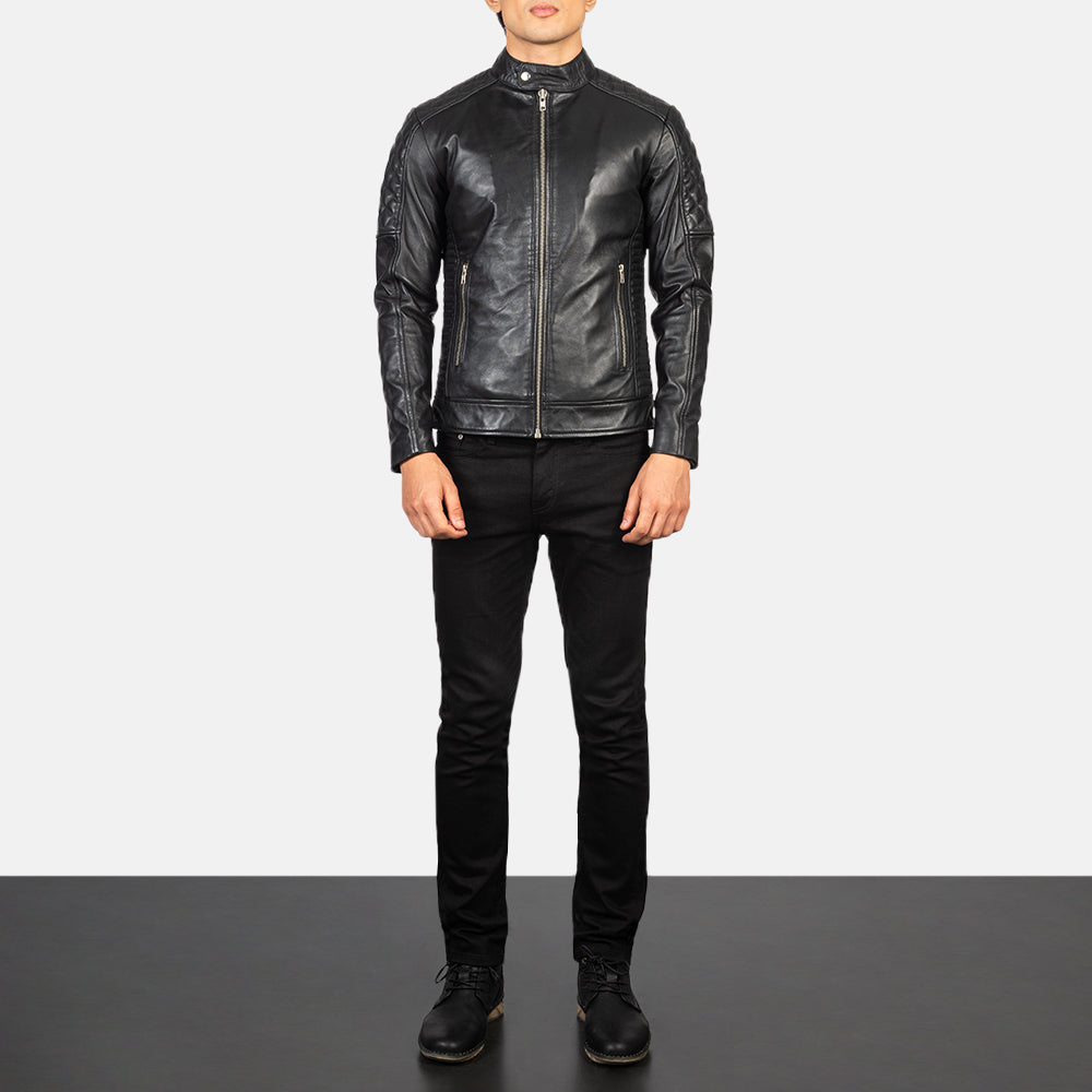 
Fernando Quilted Brown Suede Biker Jacket - Oldalnézet az ergonomikus ujjkialakítással