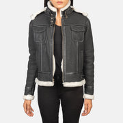 Fiona Hooded Shearling Jacket – alternate product view 1
